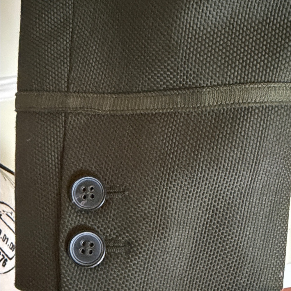 John Varvatos Dark Green Double-Breasted Pea Jacket - Picture 4 of 8